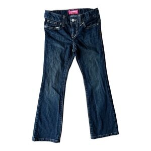Old Navy Girl’s Bootcut Jeans Dark Wash Adjustable Waist, Size 6